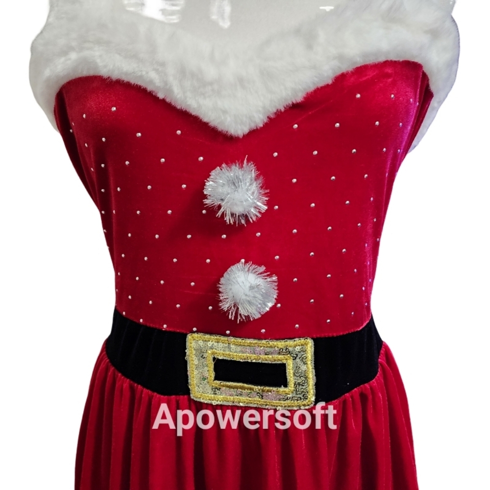 NWOT Eyeshadow Christmas Mrs. Claus Holiday Dress - Picture 3 of 9